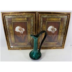 2 PICTURE SET - CALLA LILIES & BLUE MOUNTAIN