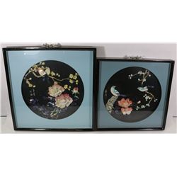 2 MOTHER OF PEARL WALL DECOR.