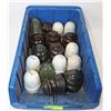 Image 1 : TRAY OF GLASS INSULATORS SOME ARE MARKED CPR