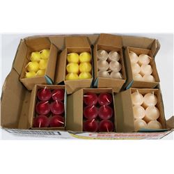 FLAT OF 7 BOXES OF SCENTED PARTY LITE CANDLES