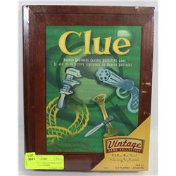 VINTAGE GAME COLLECTION, CLUE THE PARKER BROTHERS