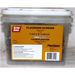 PAIL OF GRIP-RITE FLOORING SCREWS 1-3/4" X 8