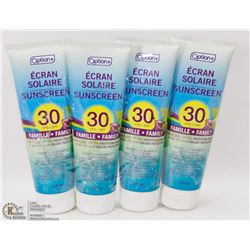 4 BOTTLES OF OPTION+ SUNSCREEN SPF 30