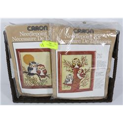 TWO NEW NEEDLEPOINT KITS.