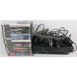 PLAYSTATION 2 (WORKING) WITH 16 GAMES