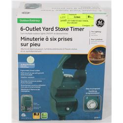 6 OUTLET YARD STAKE TIMER, MULTIPLE ON/OFF