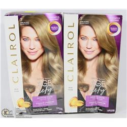 2 PACKAGES OF CLAIROL  AGE DEFY LUMINOUS COLOR