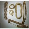 21)  LOT OF 4 GOLD TONE CHAIN NECKLACES