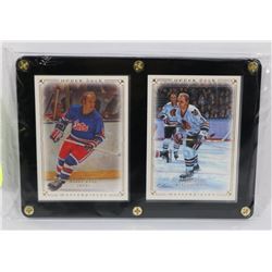 2 FRAMED BOBBY HULL CANVAS HOCKEY CARDS