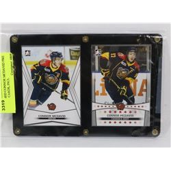 2 FRAMED CONNOR MCDAVID PRE ROOKIE CARDS, INCL