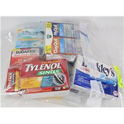 LARGE BAG OF ASSORTED OVER THE COUNTER MEDICATION