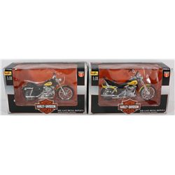 LOT OF 2 HARLEY DAVIDSON 1:18 SCALE METAL DIECASTS
