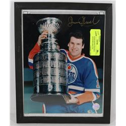 DAVE HUNTER SIGNED FRAMED PICTURE WITH PRO-AM COA,