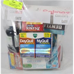 LARGE BAG OF ASSORTED OVER THE COUNTER MEDICATION