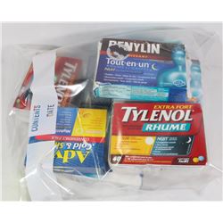LARGE BAG OF ASSORTED OVER THE COUNTER MEDICATION