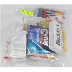 LARGE BAG OF ASSORTED OVER THE COUNTER MEDICATION