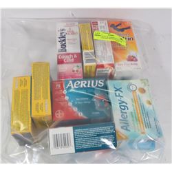 LARGE BAG OF ASSORTED OVER THE COUNTER MEDICATION