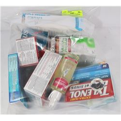 LARGE BAG OF ASSORTED OVER THE COUNTER MEDICATION