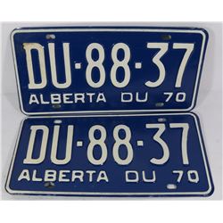 PAIR OF 1970 ALBERTA LICENSE PLATES