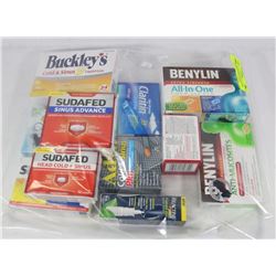 LARGE BAG OF ASSORTED OVER THE COUNTER MEDICATION