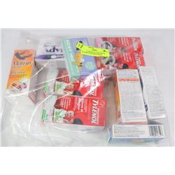 BAG OF ASSORTED CHILDREN & JUNIORS COLD MEDICINE &