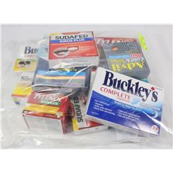 LARGE BAG OF ASSORTED OVER THE COUNTER MEDICATION