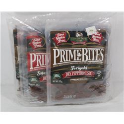 8 PACKS OF ASSORTED PRIME BITES DRY PEPPERONI