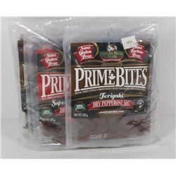 8 PACKS OF ASSORTED PRIME BITES DRY PEPPERONI