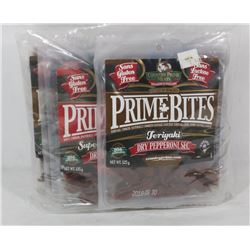 8 PACKS OF ASSORTED PRIME BITES DRY PEPPERONI