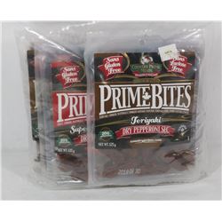 8 PACKS OF ASSORTED PRIME BITES DRY PEPPERONI