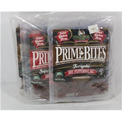8 PACKS OF ASSORTED PRIME BITES DRY PEPPERONI