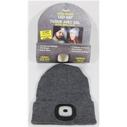 NEW ULTRA BRIGHT LED HEADLIGHT TOQUE (GREY)