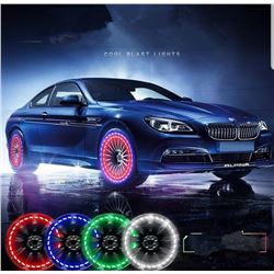 NEW 1PC LED SOLAR POWER VALVE CAP LIGHT