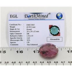 #12-ALEXANDRITE COLOR CHANGING GEMSTONE 69.90CT