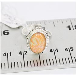 #57-AUSTRALIAN TRIPLE FIRE OPAL  RING