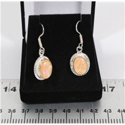 #58-AUSTRALIAN TRIPLE FIRE OPAL  EARRINGS