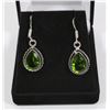 Image 1 : #90-GREEN PERIDOT GEMSTONE  EARRINGS