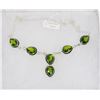 Image 1 : #92-GREEN PERIDOT GEMSTONE  NECKLACE