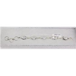 #83-WHITE TOPAZ GEMSTONE  BRACELET