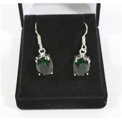 #98-CHROME DIOPSIDE GEMSTONE EARRINGS
