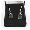Image 1 : #98-CHROME DIOPSIDE GEMSTONE EARRINGS