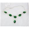 Image 1 : #100-CHROME DIOPSIDE GEMSTONE  NECKLACE
