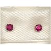 Image 1 : 15) 10K WHITE GOLD RUBY EARRINGS