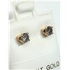 Image 3 : 36) 14K YELLOW GOLD DIAMOND EARRINGS