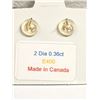 Image 4 : 36) 14K YELLOW GOLD DIAMOND EARRINGS