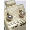 Image 2 : 18) 14K WHITE GOLD PEARL & DIAMOND EARRINGS