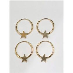 20) 2 SETS OF 14K YELLOW GOLD EARRINGS