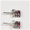 Image 3 : 77) STERLING SILVER RUBY EARRINGS