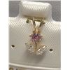 Image 2 : 9) 10K YELLOW GOLD CUBIC ZIRCONIA PENDANT