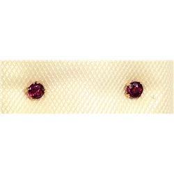 49) 10K YELLOW GOLD RUBY EARRINGS